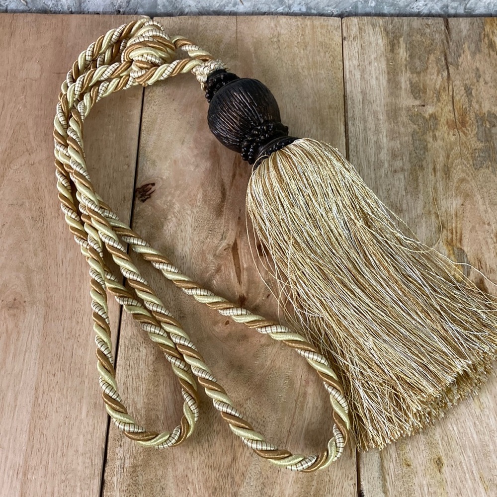 Gold Chunky Tassel Curtain Tie Back